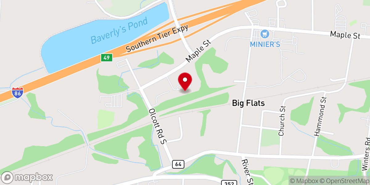 Map showing location of Higher Hope Church