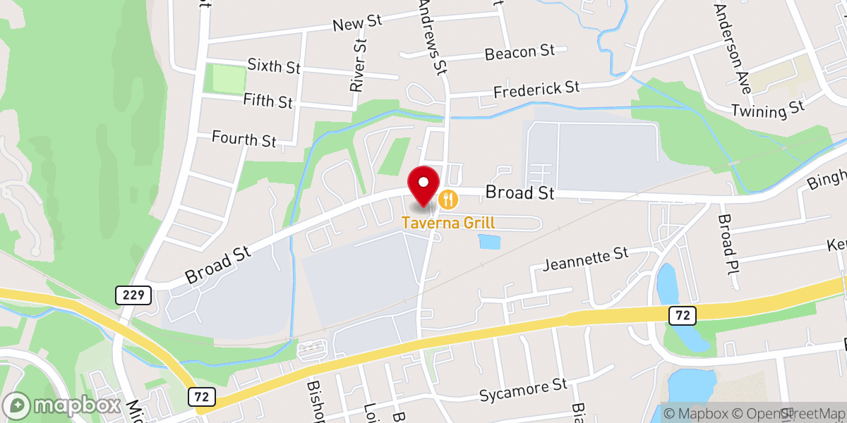 Map showing location of Hillside Community Church
