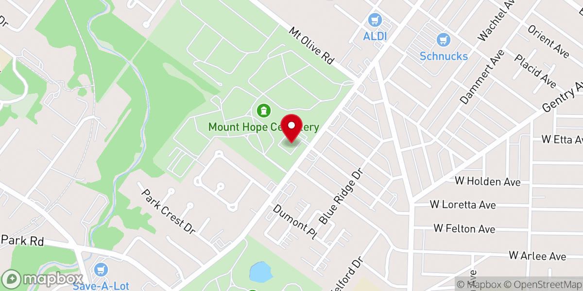 Map showing location of Hoffmeister South County Chapel