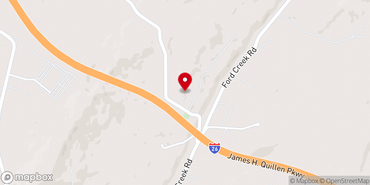 Map showing location of Holston Valley Unitarian Universalist Church