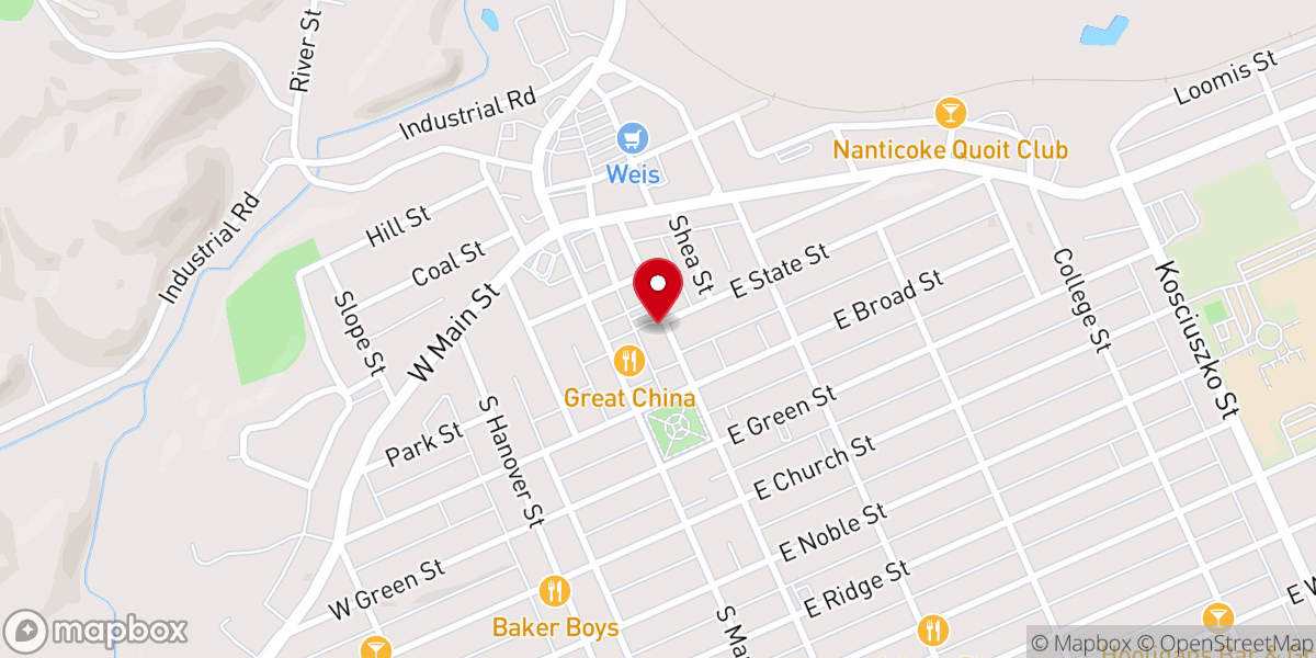 Map showing location of Holy Name of Jesus Polish National Catholic Church