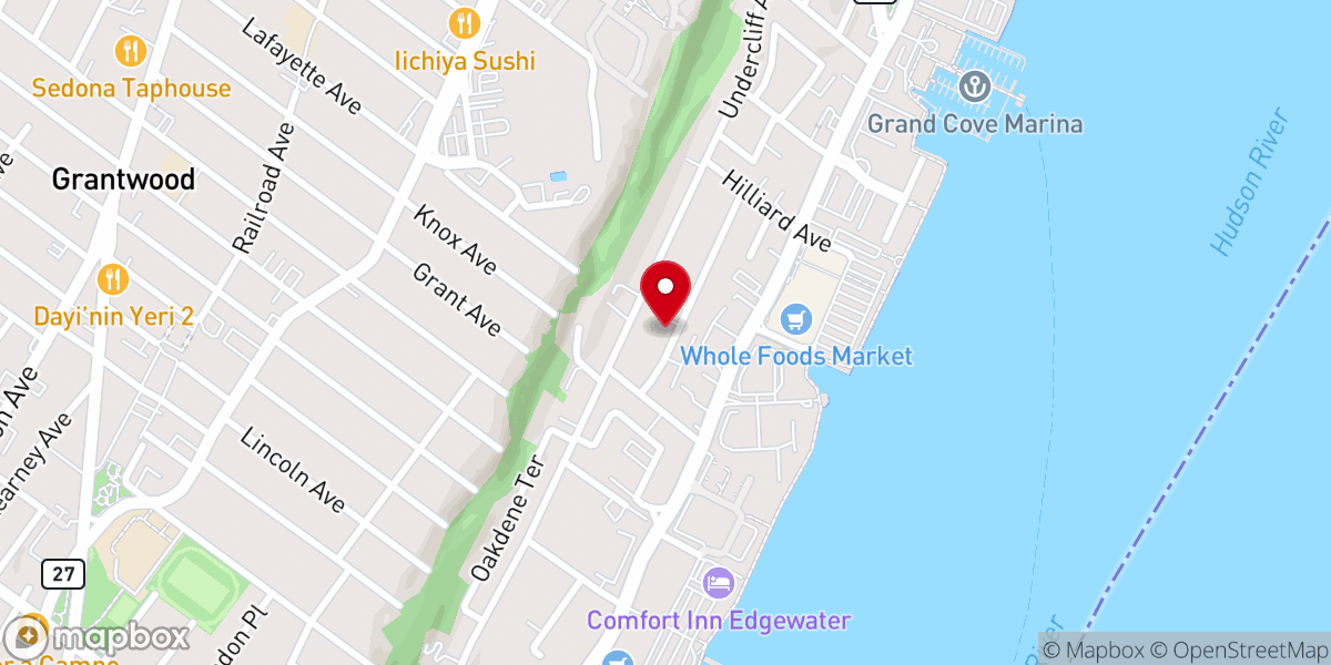 Map showing location of Holy Rosary Parish Hall