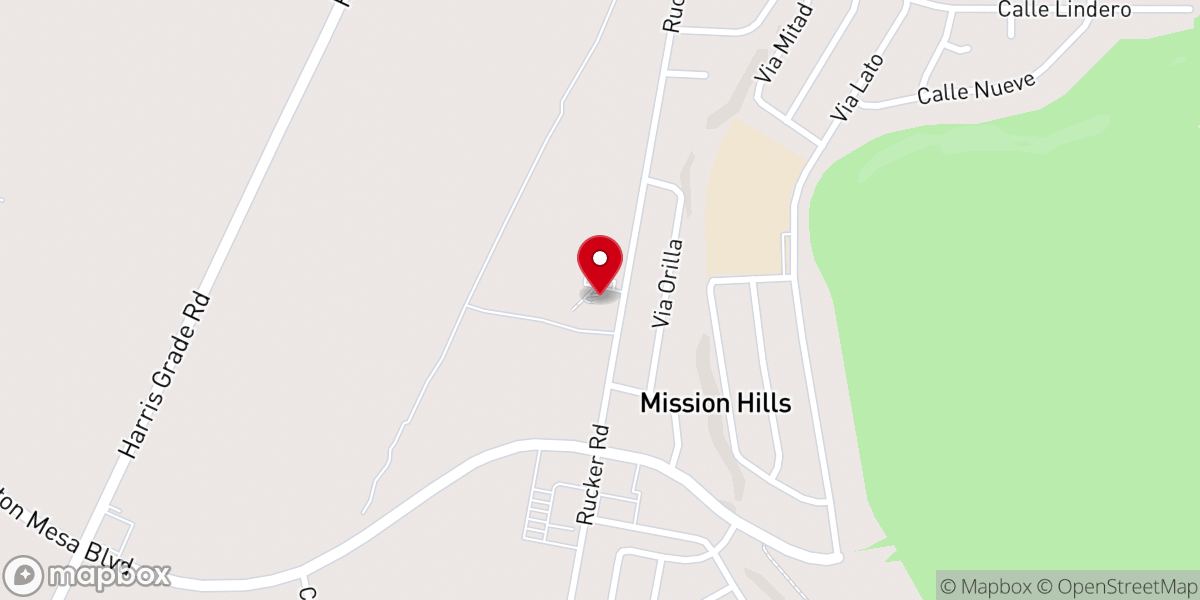 Map showing location of Hope Chapel Mission Hills