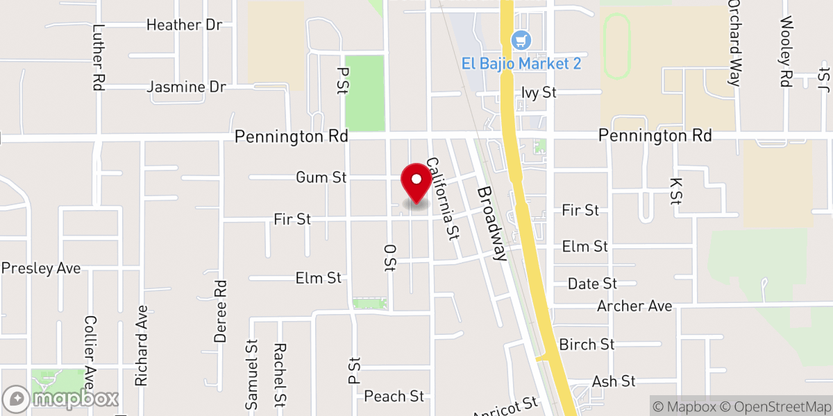 Map showing location of Hope Point Nazarene Live Oak