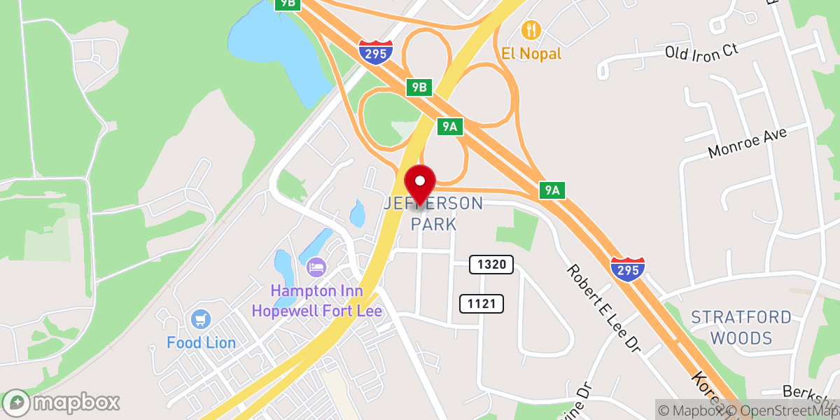 Map showing location of Hopewell Church of the Brethren