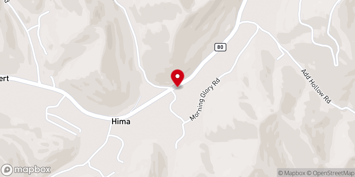Map showing location of Horse Creek Holiness Church