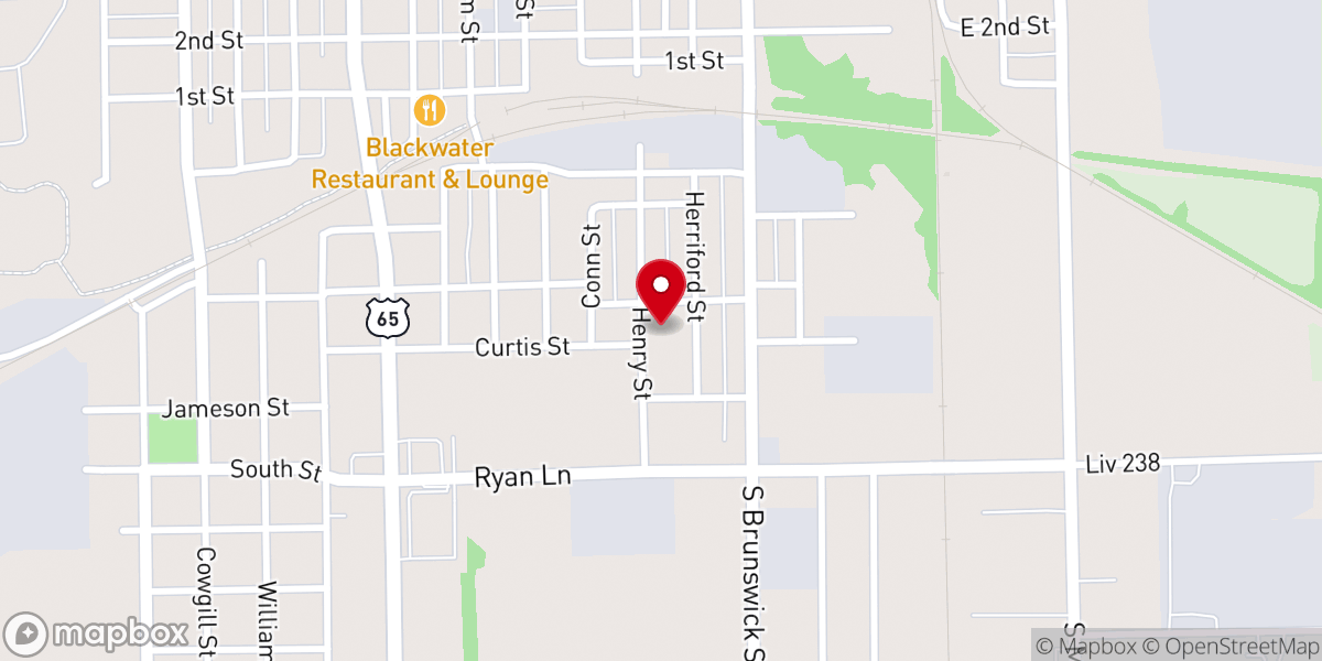 Map showing location of House of Prayer Rescue Mission
