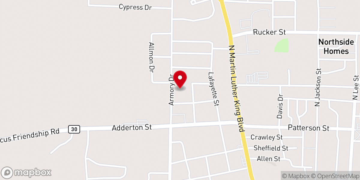 Map showing location of Household of Faith Ministries