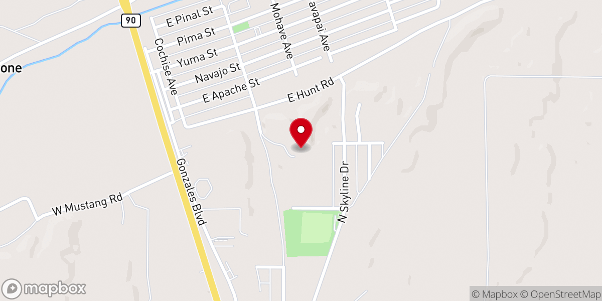 Map showing location of Huachuca United Methodist Church