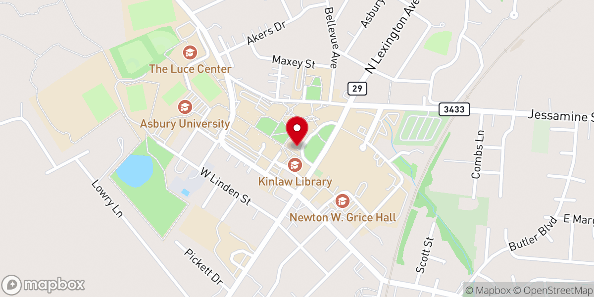 Map showing location of Hughes Auditorium