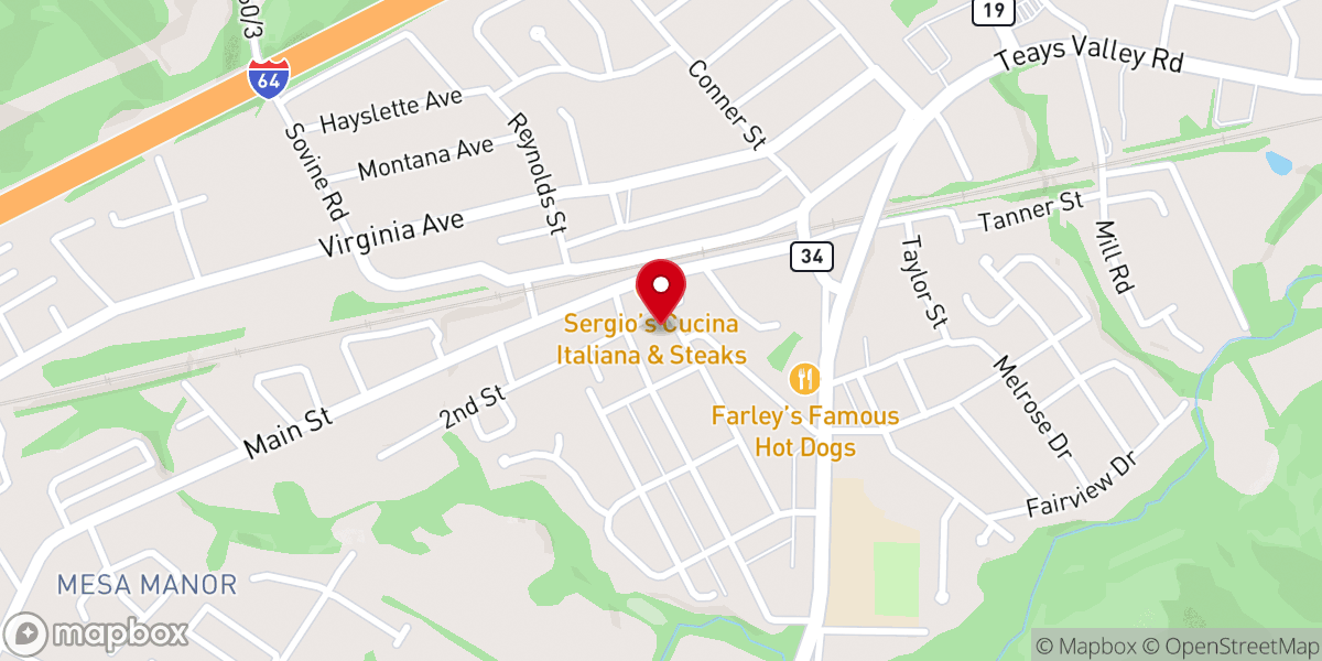 Map showing location of Hurricane Bible Church