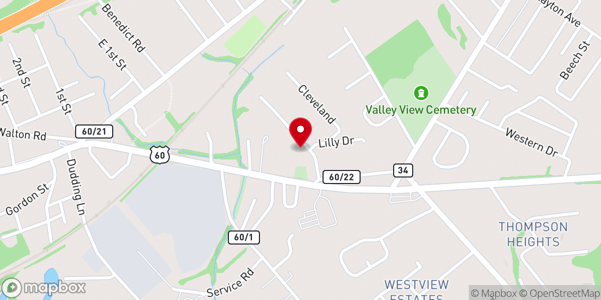 Map showing location of Hurricane Evangelical Free Church