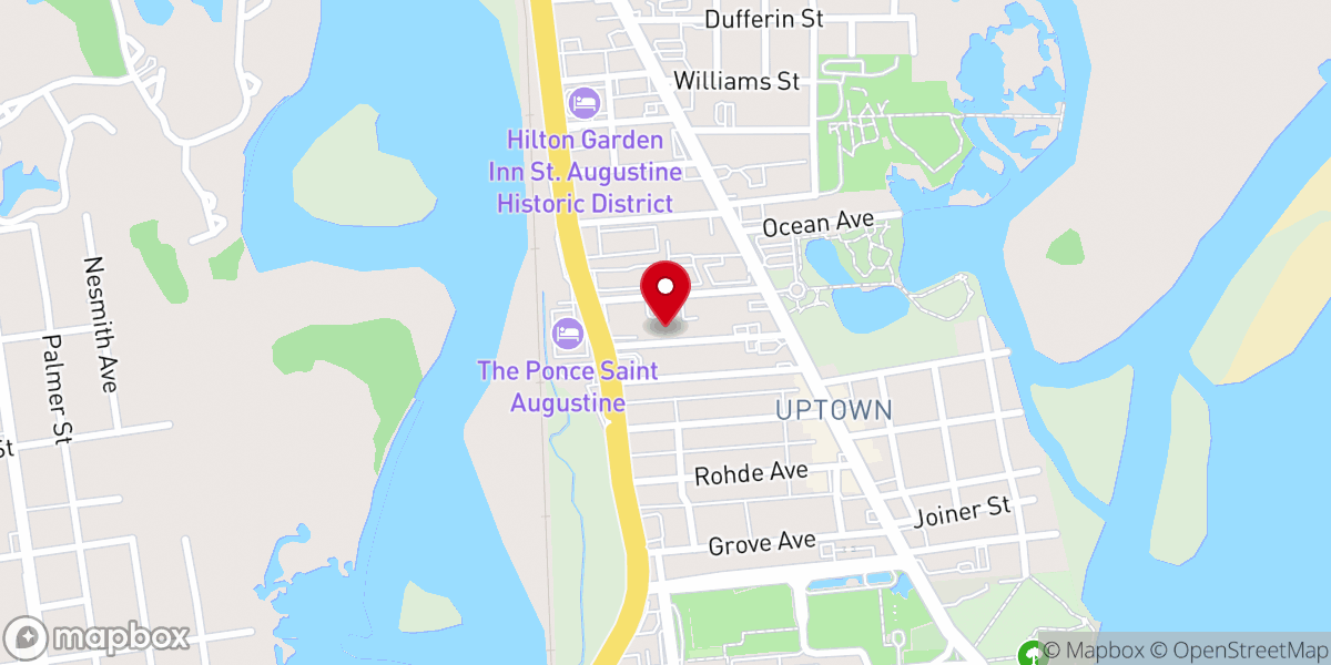 Map showing location of Hurst Chapel AME Church