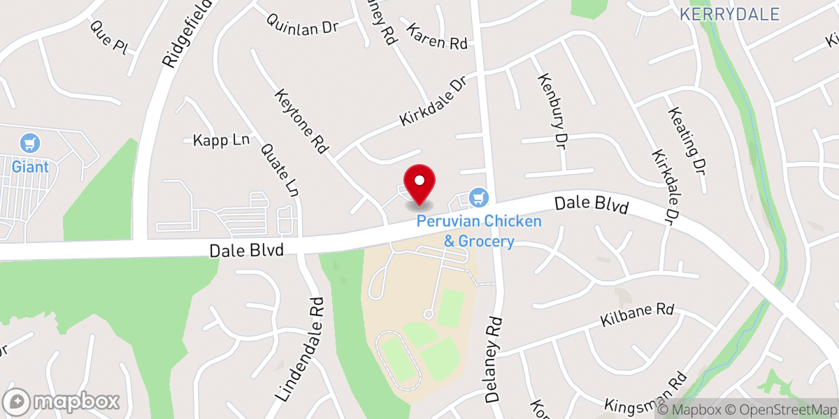 Map showing location of Iglesia Adventista del Séptimo Día Hispana de Dale City / Dale City Spanish Seventh-Day Adventist Church