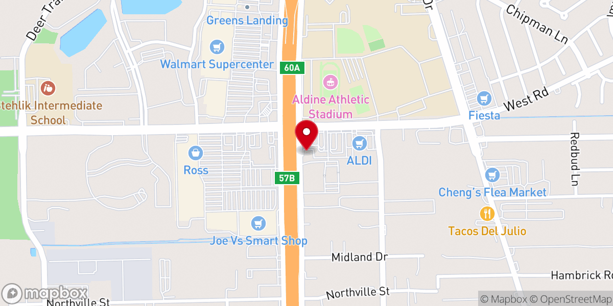 Map showing location of Iglesia Apóstoles y Profetas, Tabernáculo De Restauración Houston-TX