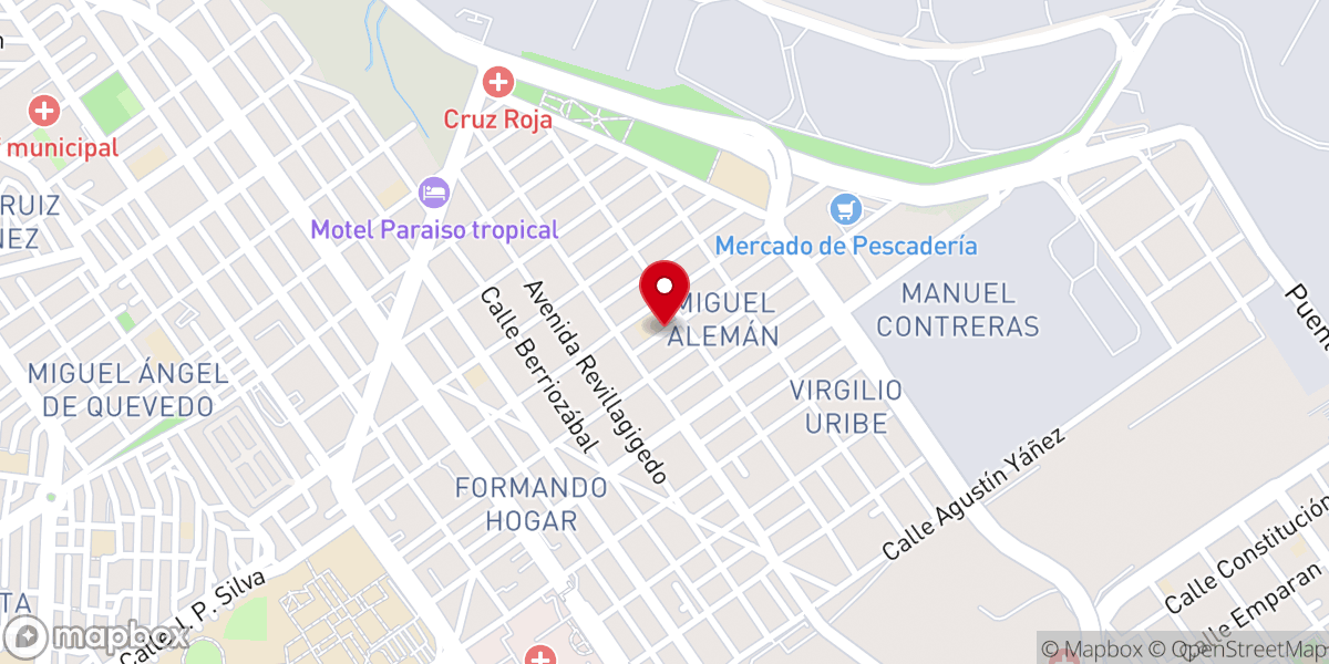 Map showing location of Iglesia Cristiana La Senda Antigua