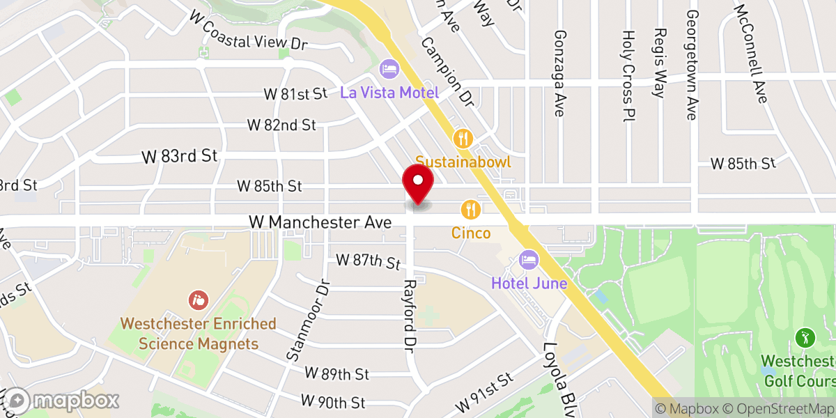 Map showing location of Iglesia del Nazareno Westchester