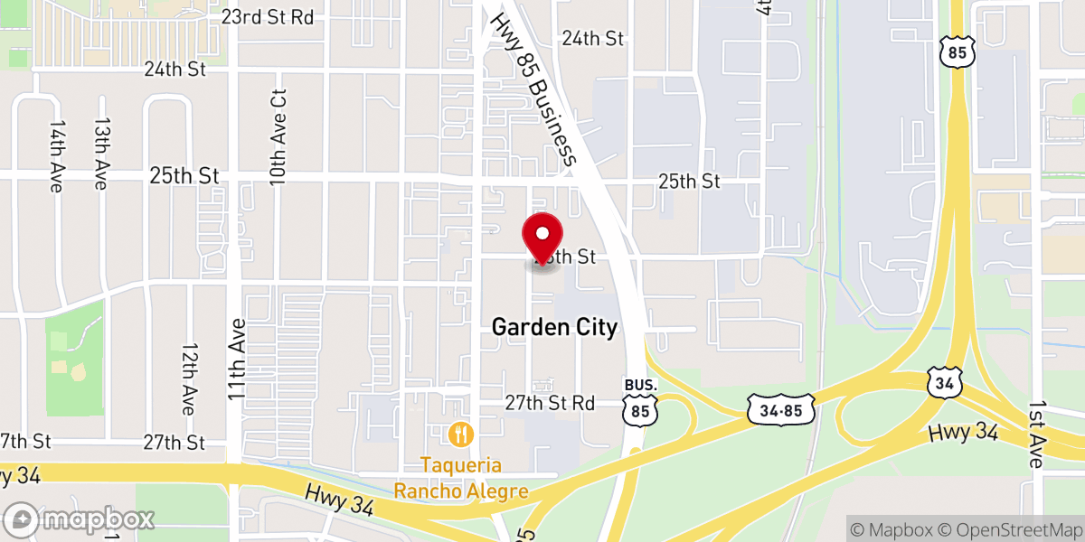 Map showing location of Iglesia Saetas de Cristo -Greeley