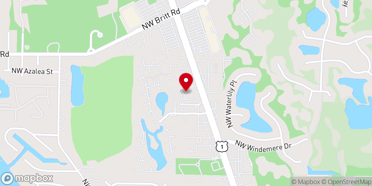 Map showing location of Immanuel Stuart formerly known as Prince of Peace Lutheran Church