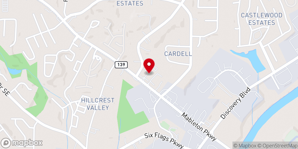Map showing location of Impact Worship Center