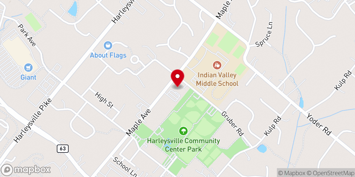 Map showing location of Indian Valley Faith Fellowship