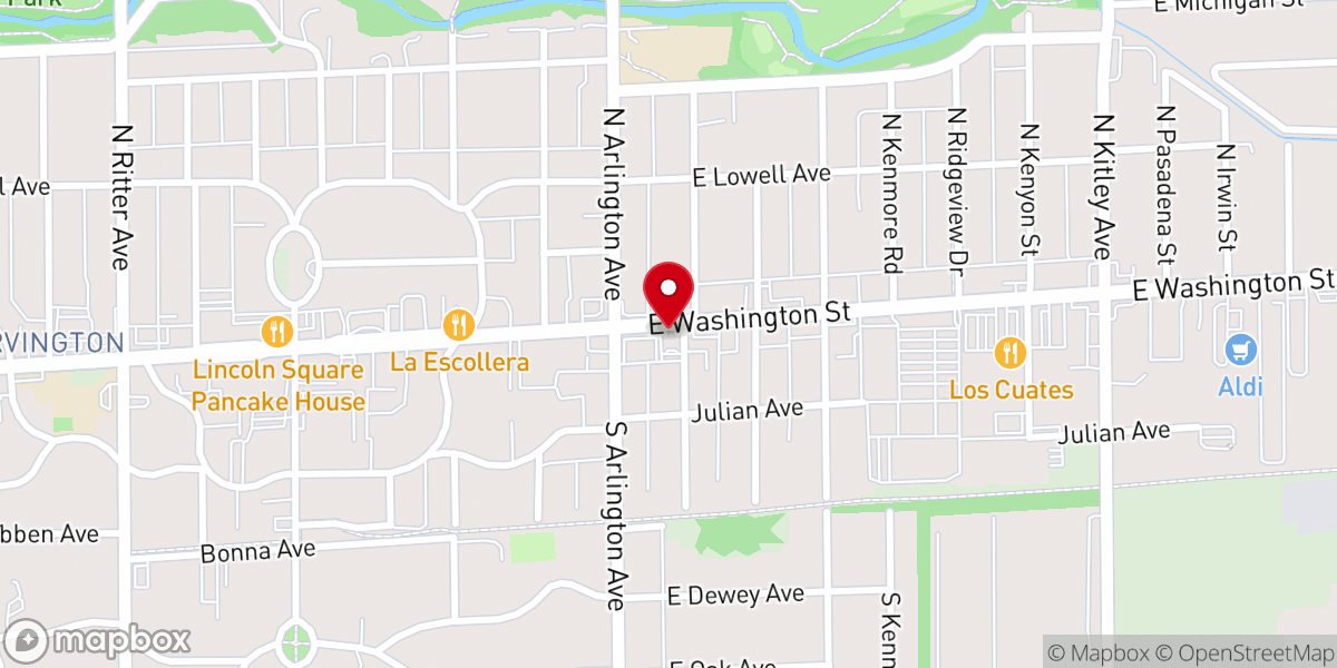 Map showing location of Indianapolis Pilgrim Holiness