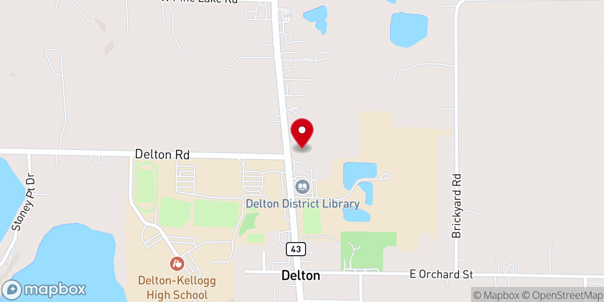 Map showing location of Inter-Lakes Baptist Church