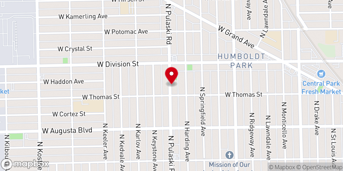 Map showing location of IPUL Chicago Central