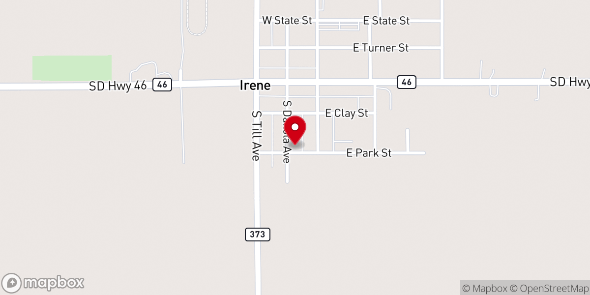 Map showing location of Irene United Methodist Church