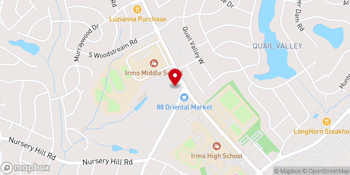 Map showing location of Irmo Seventh-day Adventist Fellowship (SDA Church)
