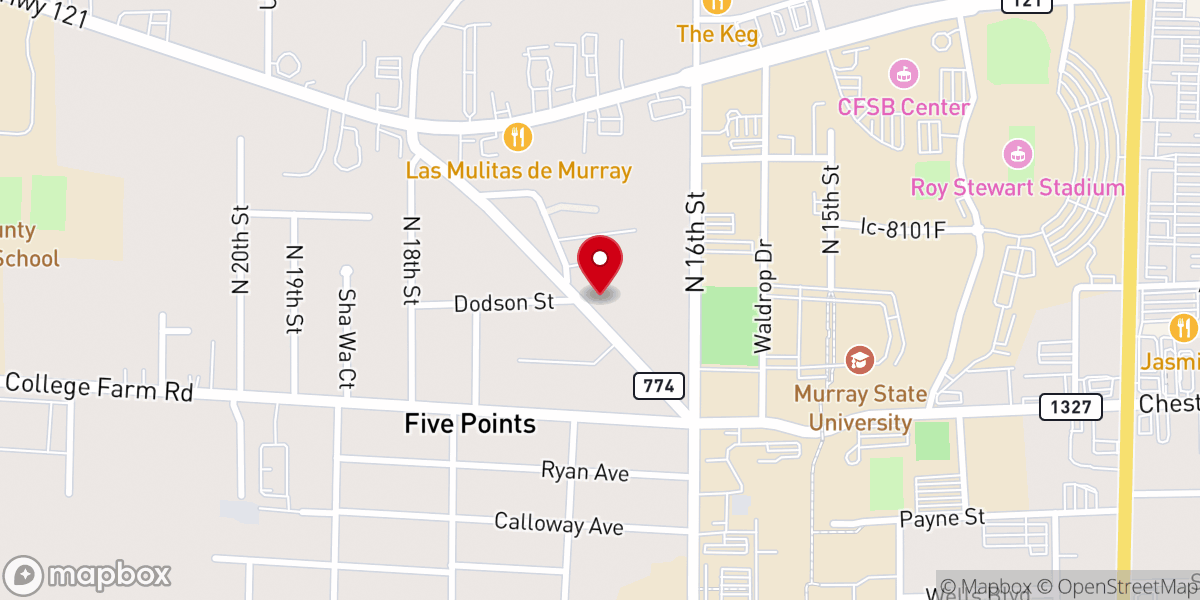 Map showing location of Islamic Center of Murray