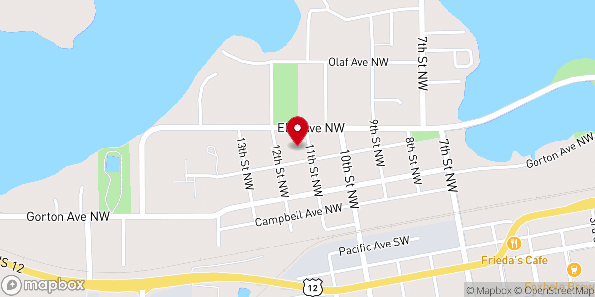 Map showing location of Islamic Society of Willmar