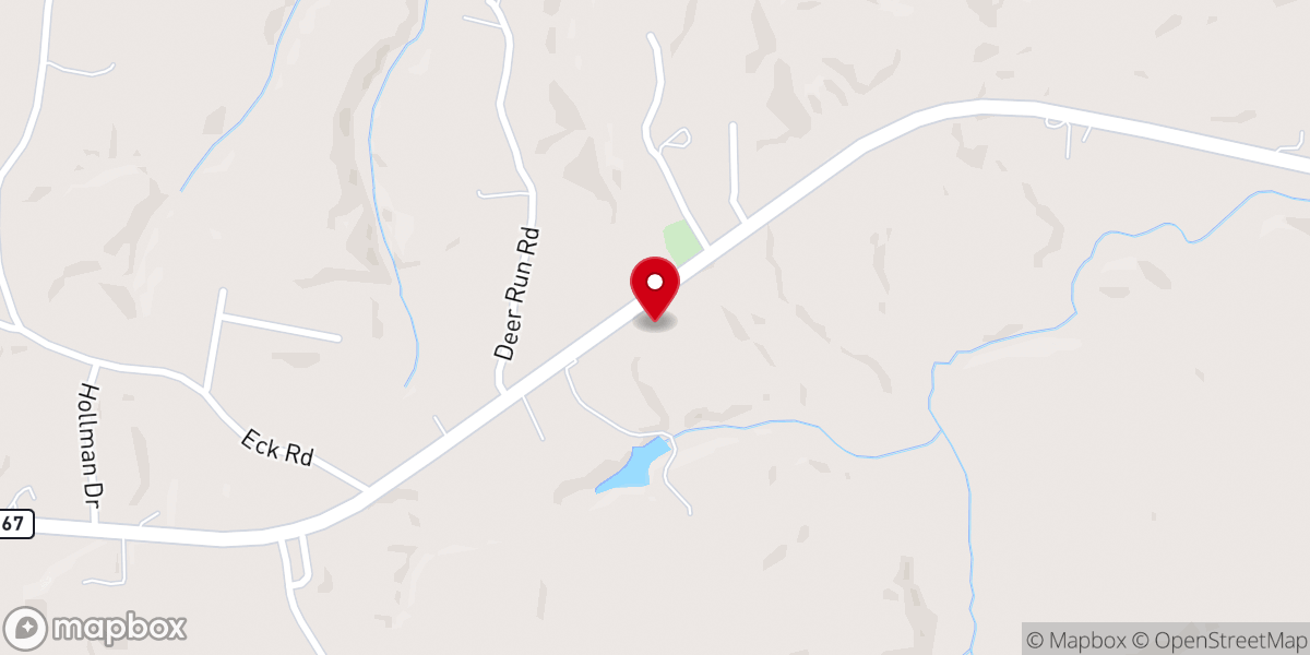 Map showing location of Island Ford Baptist Church