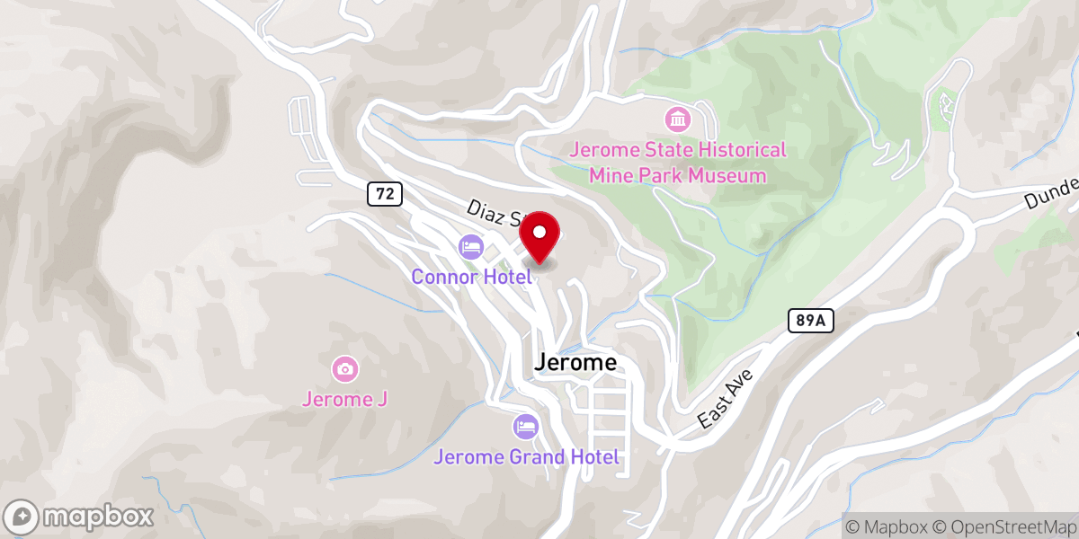 Map showing location of Jerome's Sliding Jail