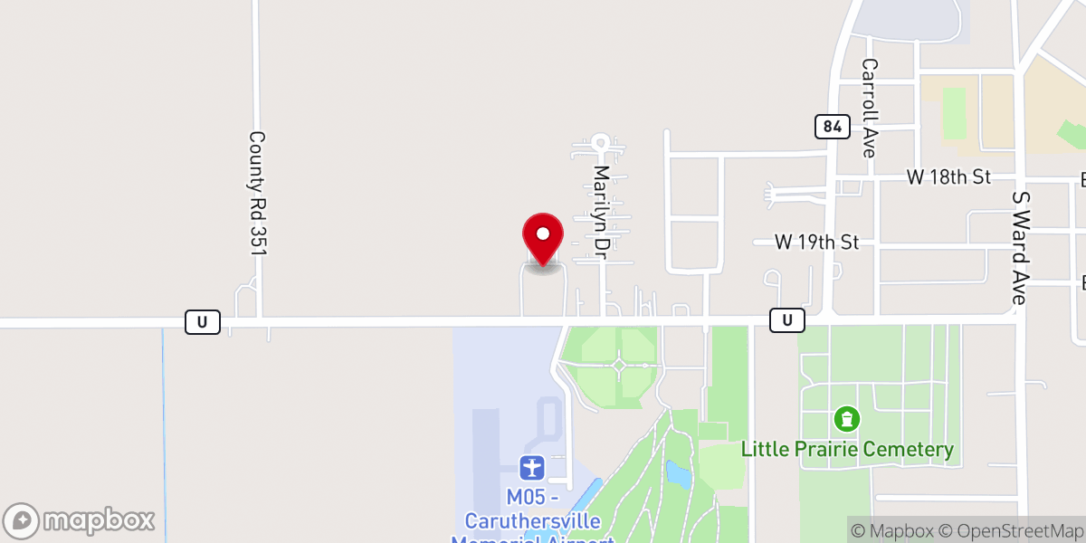 Map showing location of Jesus Name Tabernacle
