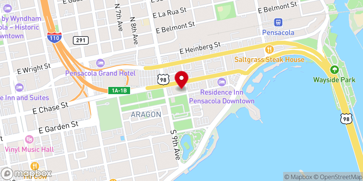 Map showing location of John the Baptist Church