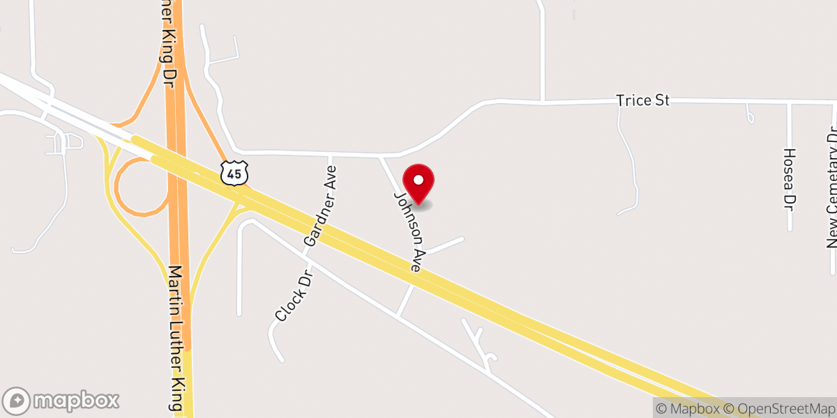 Map showing location of Johnson Chapel MB Church