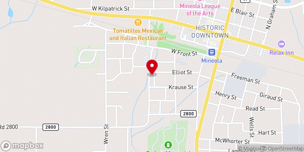 Map showing location of Johnson Chapel United Methodist Church