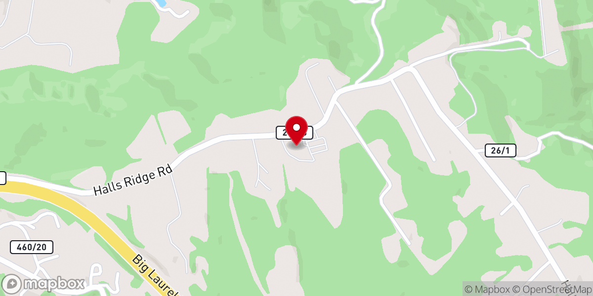 Map showing location of Johnston Chapel Baptist Church