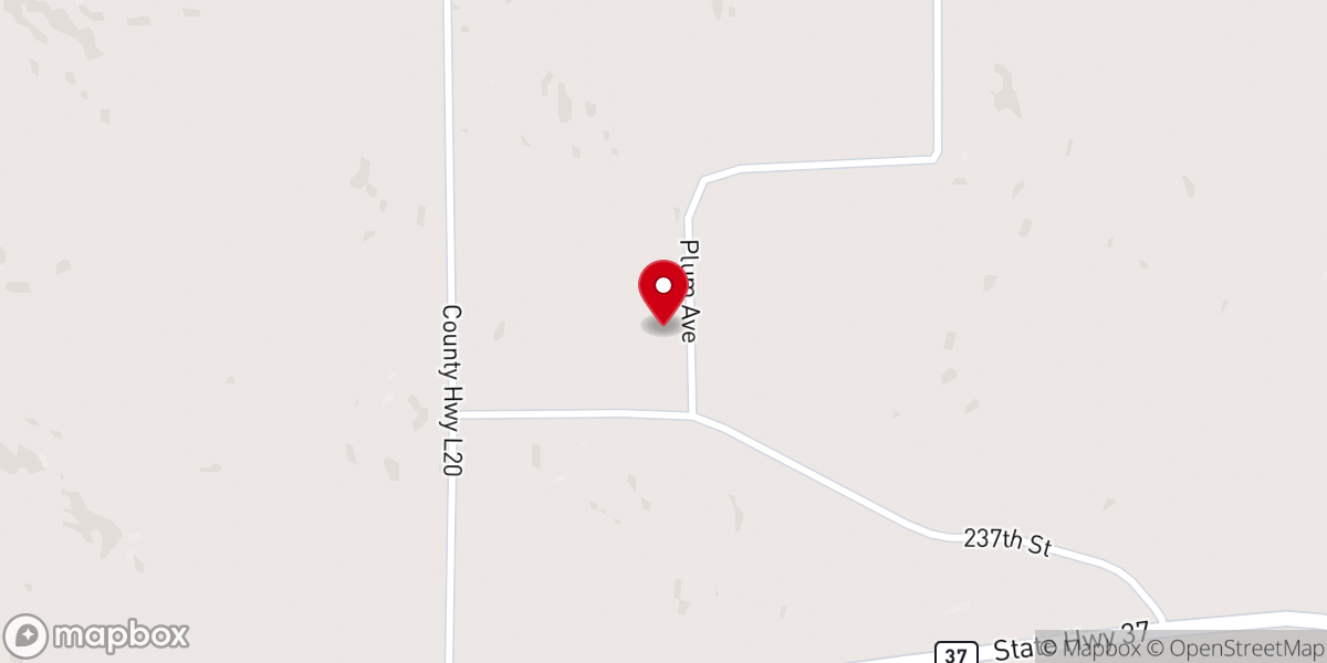 Map showing location of Jordan Valley Bible Church