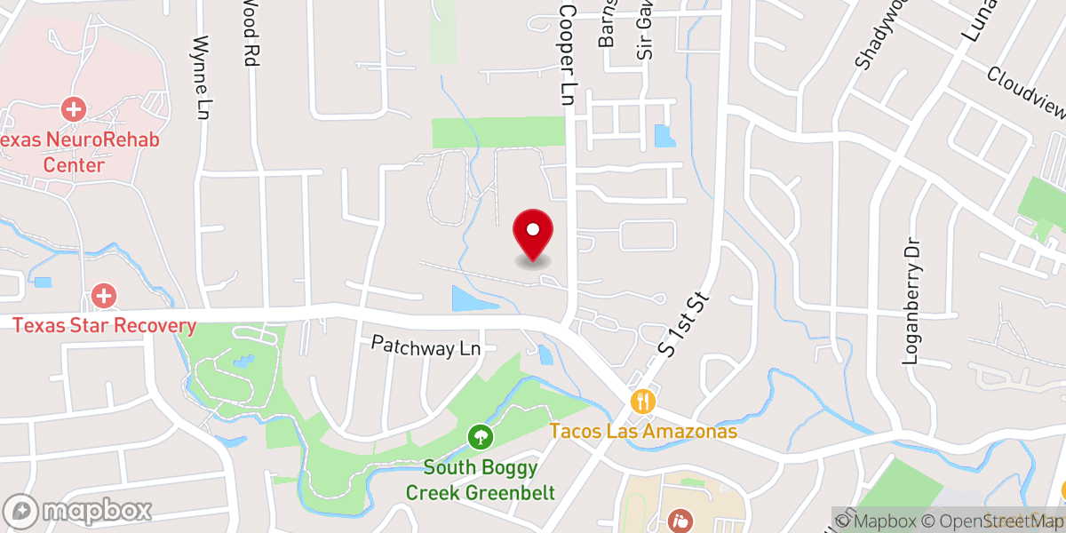 Map showing location of Journey Church Austin