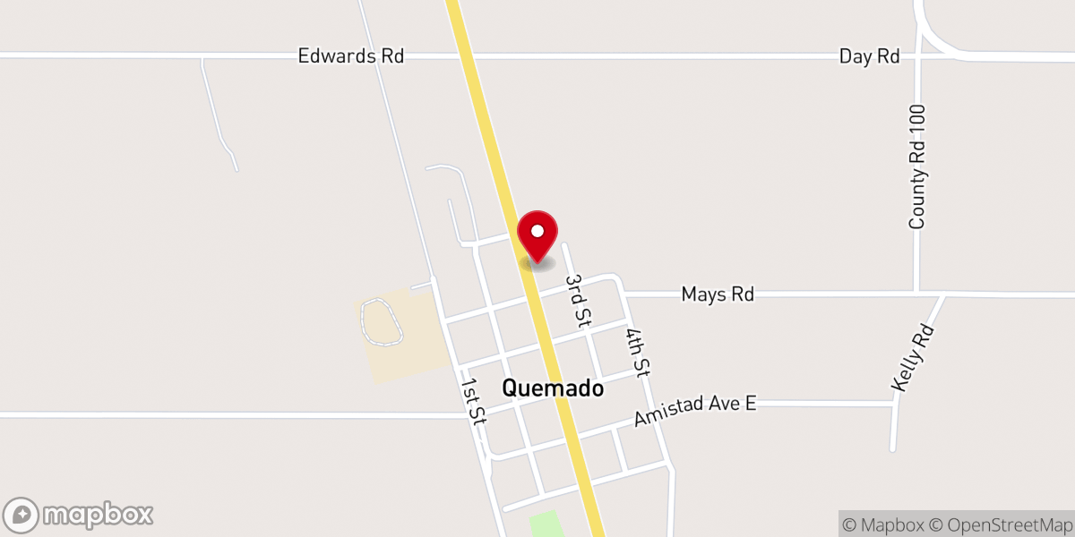 Map showing location of June Edwards Community Center