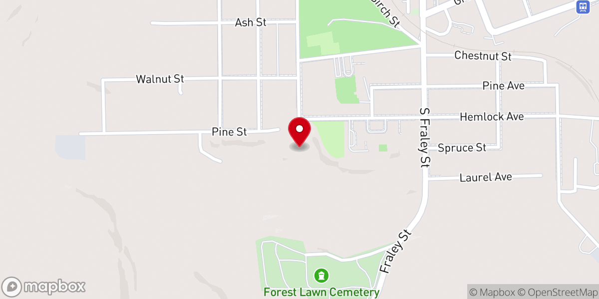 Map showing location of Kane District Office of UMC