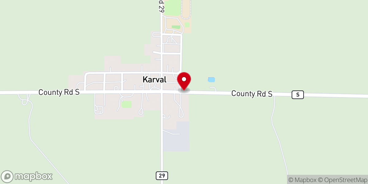 Map showing location of Karval Community Alliance - Food Pantry