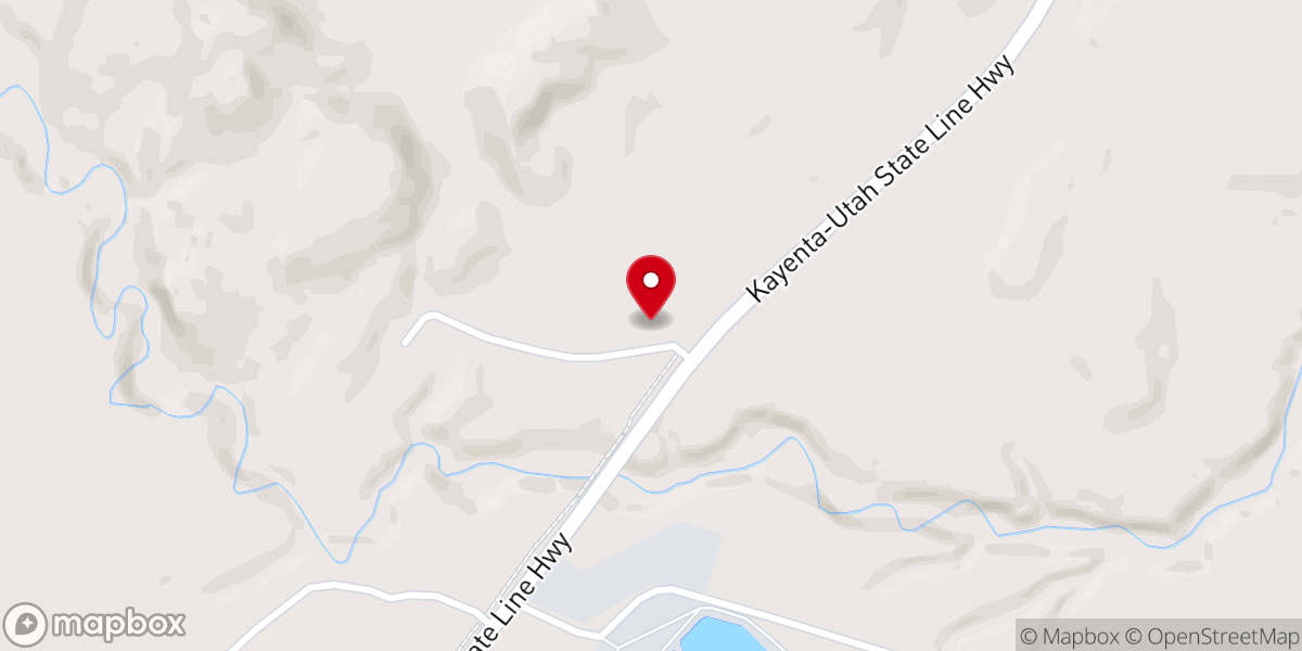 Map showing location of Kayenta Pentecostal Church of God