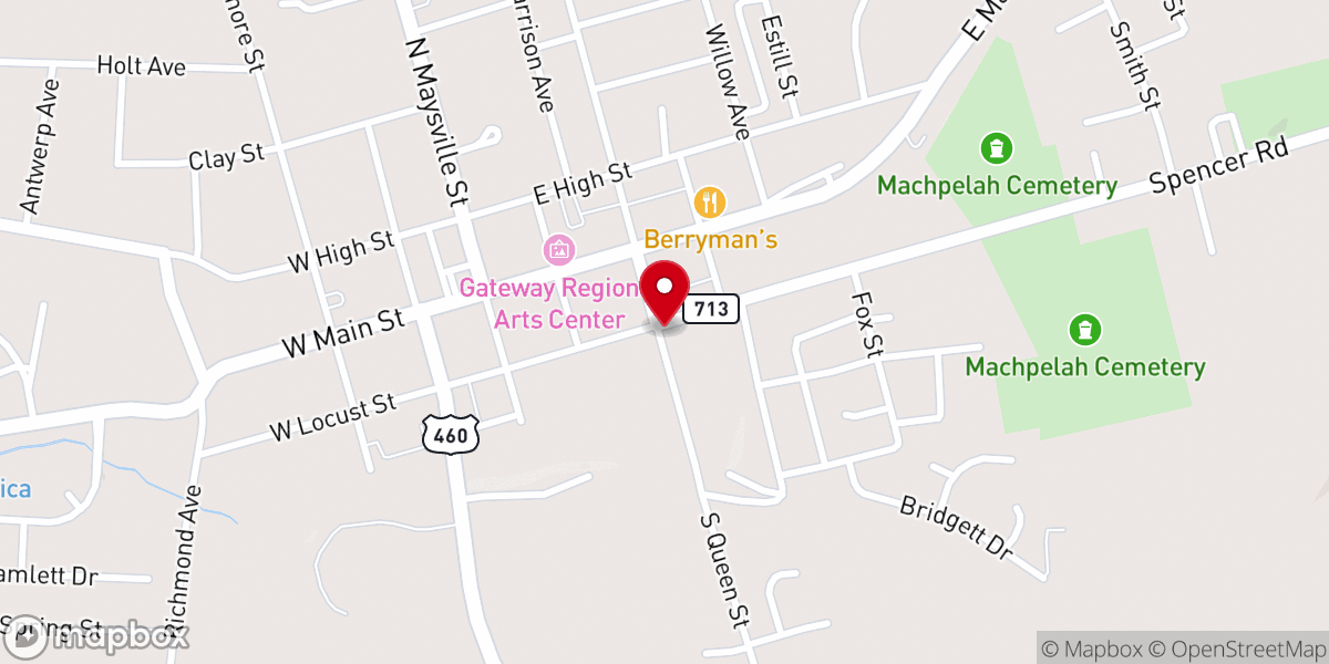 Map showing location of Keas CME Church