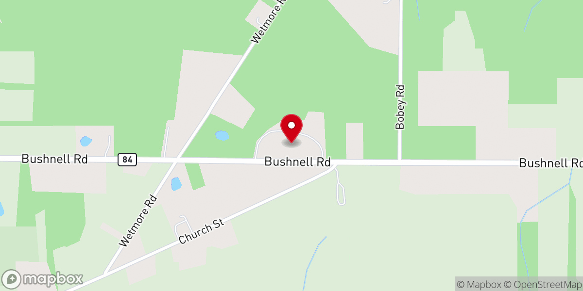Map showing location of Kelloggsville Church of the Nazarene