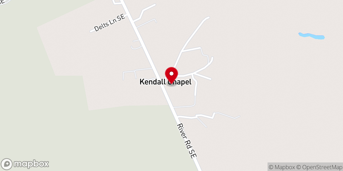 Map showing location of Kendall Chapel AME Church