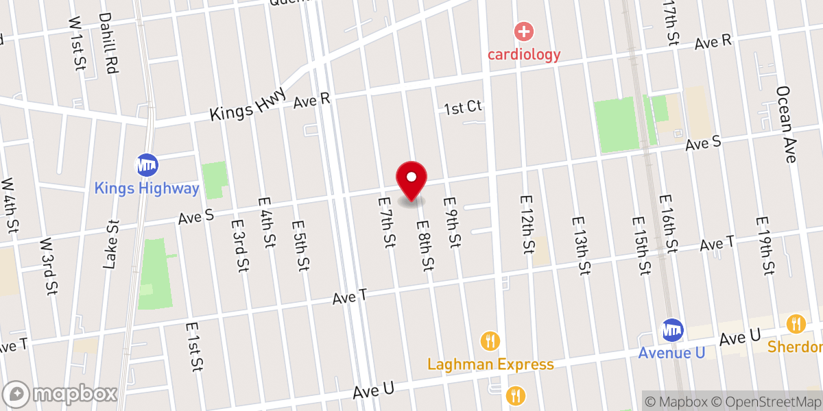 Map showing location of Keter Sion Congregation