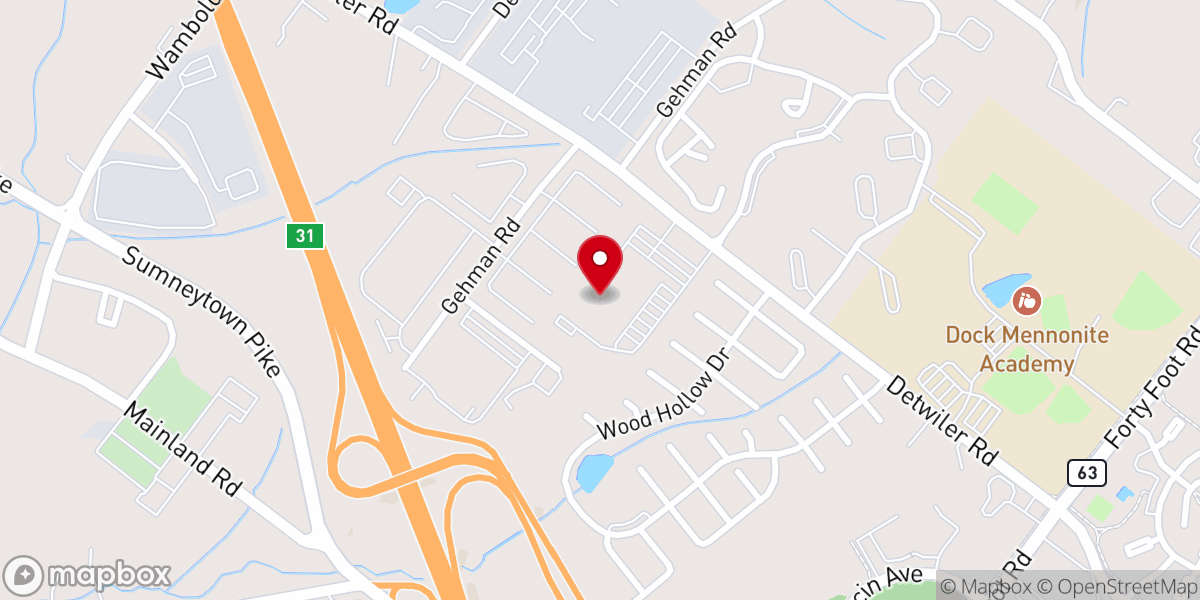 Map showing location of Keystone North Church